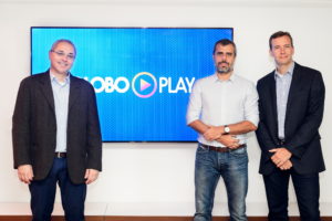 Raymundo Barros, Erick Bretas e Eduardo Becker, da Globo