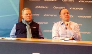 David Zaslav, presidente da Discovery, e JB Perrete, presidente da Discovery International