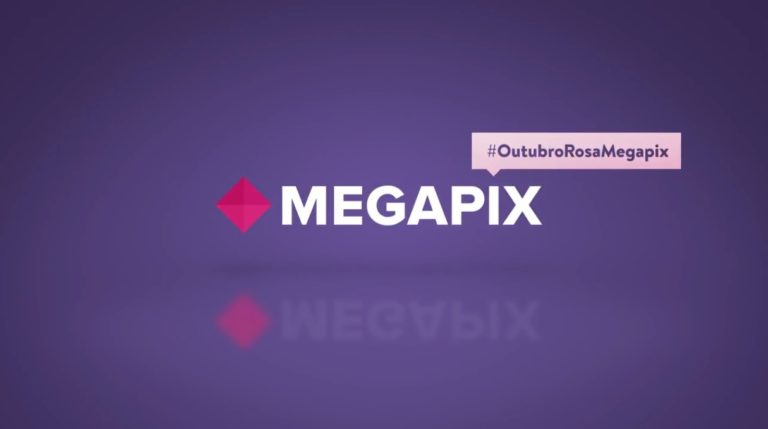 Megapix muda cor do logo para o "Outubro Rosa"