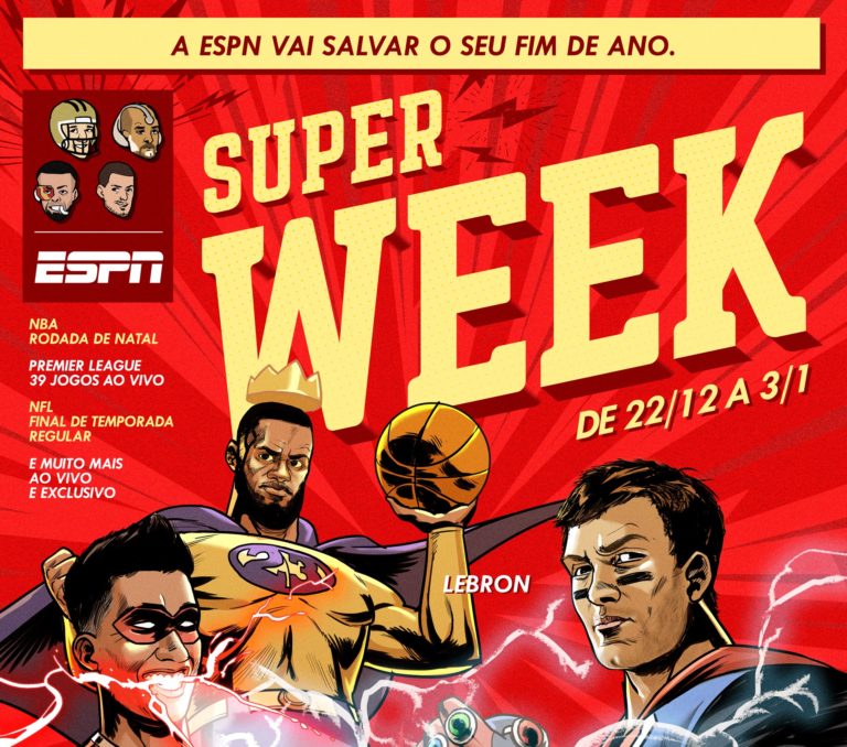 "SuperWeek" coloca ESPN na liderança da Pay TV no período entre fim de 2018 e início de 2019
