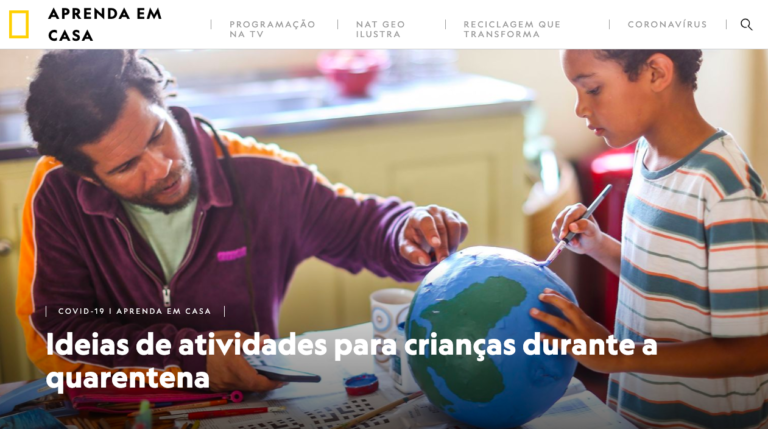 National Geographic lança a plataforma digital Aprenda em Casa