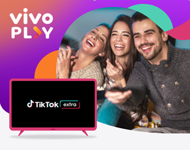 Parceria entre Vivo e TikTok leva vídeos da plataforma para a televisão