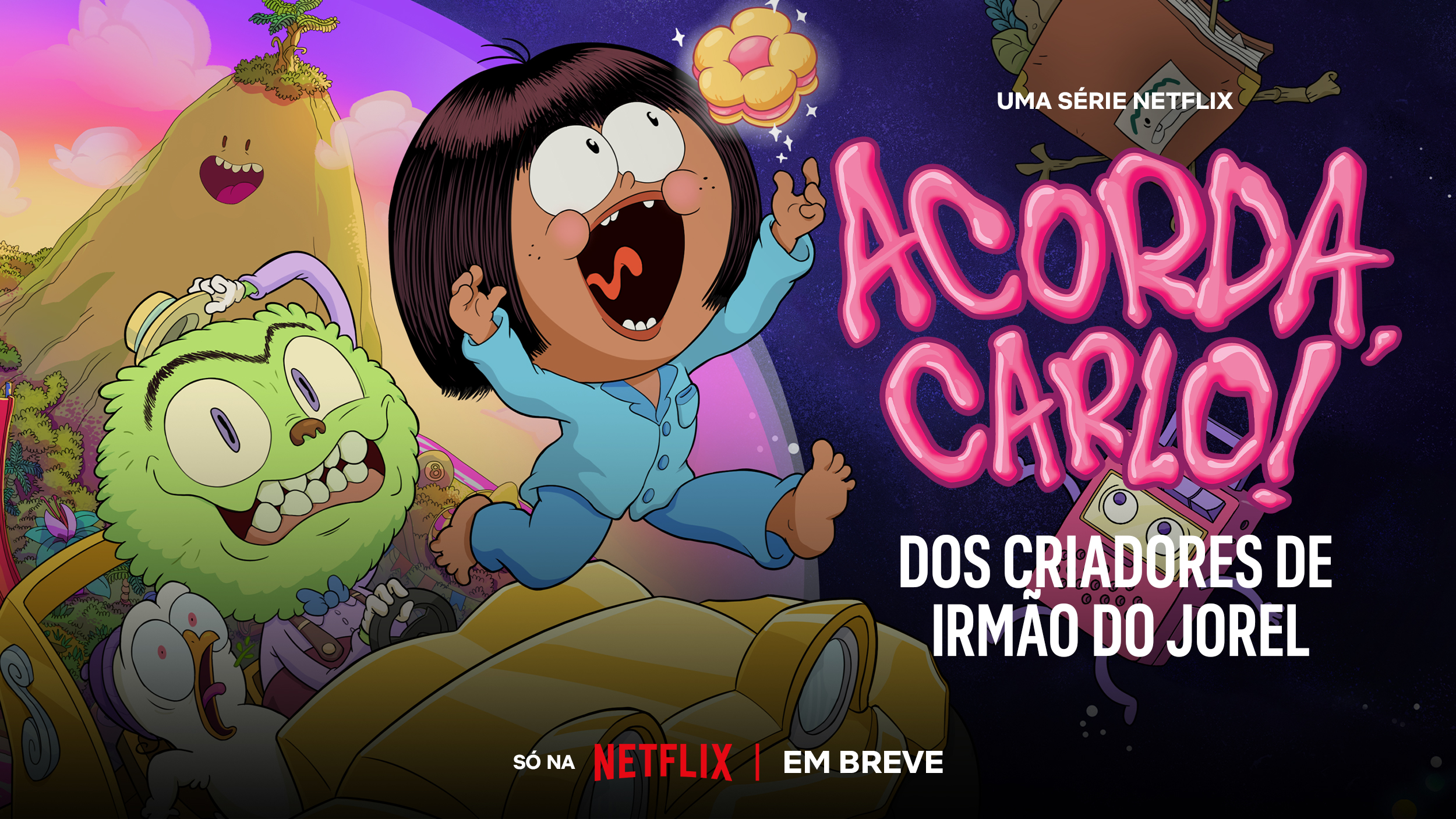 Animação brasileira “Acorda, Carlo!” estreia na Netflix em 6 de julho